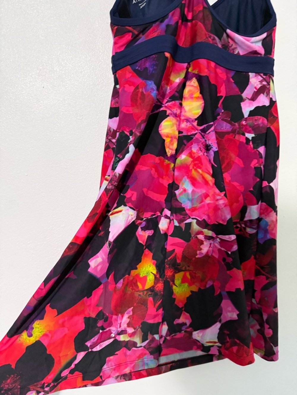 Athleta Pink & Navy Floral Athletic dress tennis casual - Picture 5 of 9